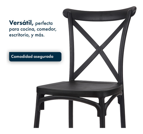 Silla De Comedor Plastica Katrina Interior X4 Gardenlife
