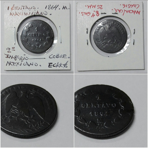 Moneda Colección, 2o. Imperio Mexicano. 1 Centavo 1864.m.