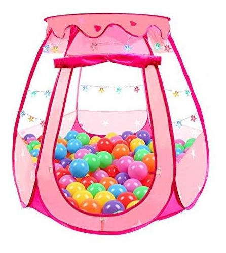 Tienda De Campaña De Princesa Desplegable Para Niñas Rosa