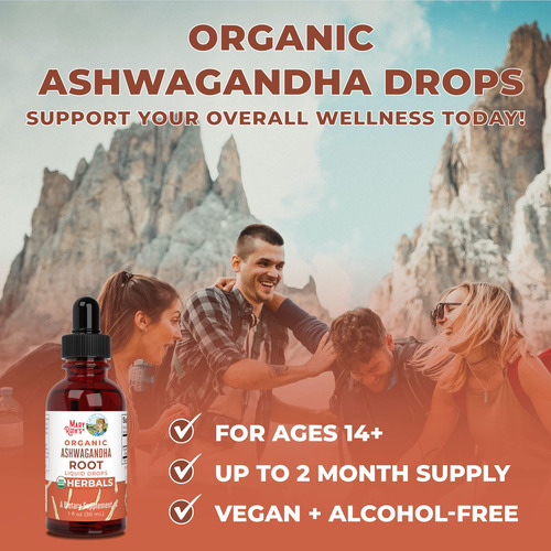 Suplemento Maryruth Organics Ashwagandha Root 60 Porções