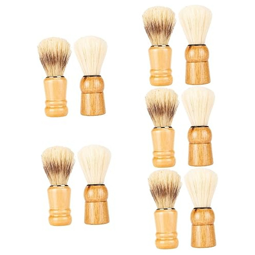 Cepillo Barba 10 Pzs Nylon Madera Antigua