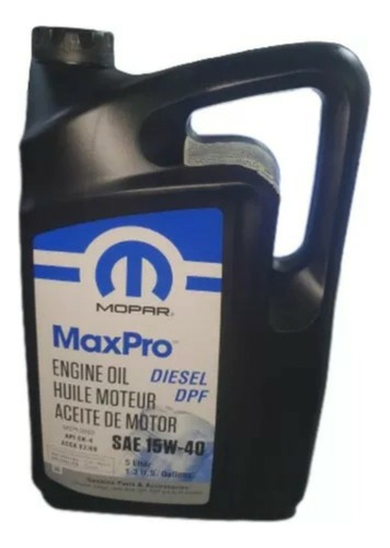 Aceite De Motor Mopar 15w40 Semisintetico X 5 Litros