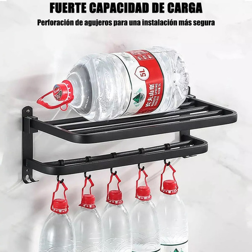 Toallero Soporte De Toallas Estante Para Baño De Pared 60cm