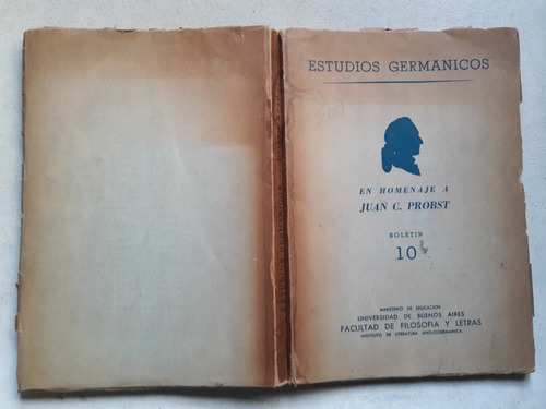 Estudios Germánicos Boletín Nº 10 Homenaje A Juan C. Probst