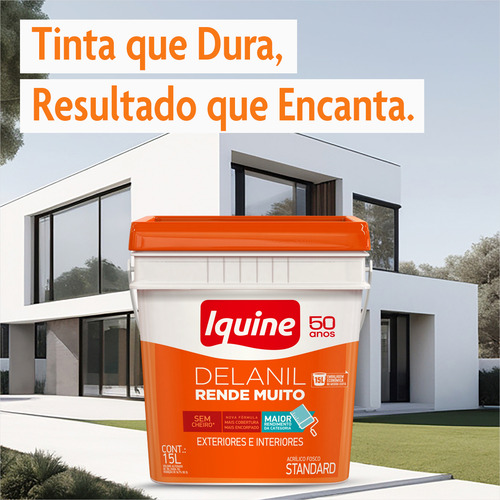 Tinta Acrílica Delanil Alto Rendimento Iquine Standard Fosco