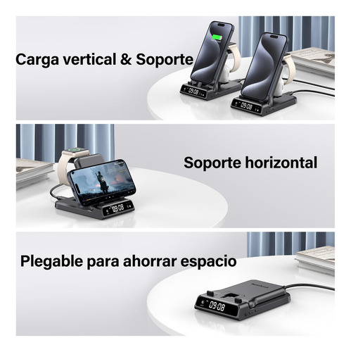 Swanscout Estación De Carga Rápida 3 En 1 Para iPhone 5-14