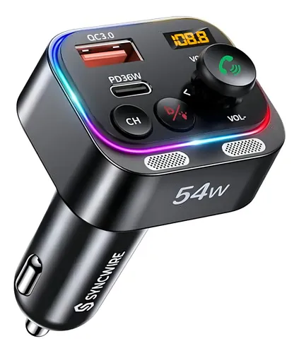 Adaptador De Coche Bluetooth 5.4 Syncwire 54w (pd 36w Y 18w)