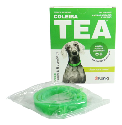 Kit Coleira Tea 327 - Cães Grandes König 38g 57cm - 6 Unid