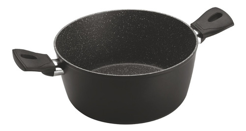 Cacerola Dos Asa 20cm Antiadherente Negro Daily Ghidini