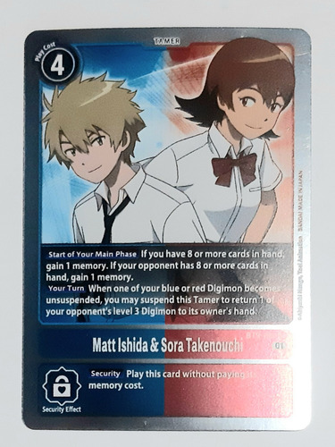 Carta Digimon Tamer Matt Ishida Y Sora T Bt9 Digimon Tcg  