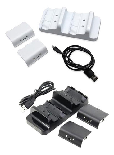 Estación De Carga Dual Usb W/2 Baterías Para Xbox One Game A