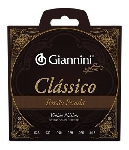 Encordoamento Violao Classico Nylon Giannini Alta Genwpa