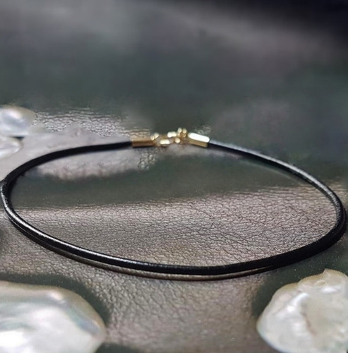 Imagem 3 de 5 de Pedras - Pulseira Unissex Couro 1,5mm Fecho Ouro Cód183p76-0