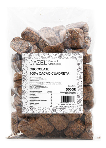 500g De Cacao 100% Puro En Mini Tabletas Chocolate Oaxaca 