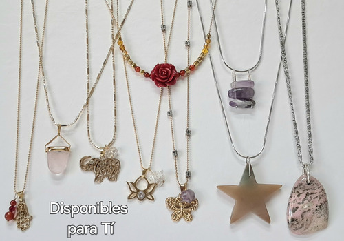 Collar Rosa Y Perlas Auténticas Cristal De Roca Gargantilla