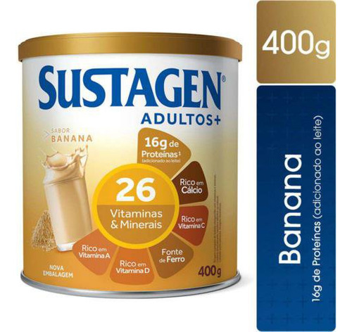 Complemento Alimentar Adultos+ Sabor Banana 400g Sustagen