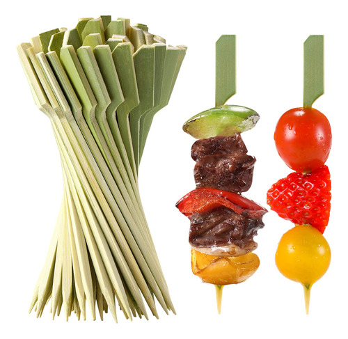 Pinchos De Bambu De 4.7 Pulgadas, 300 Piezas De Palillos De