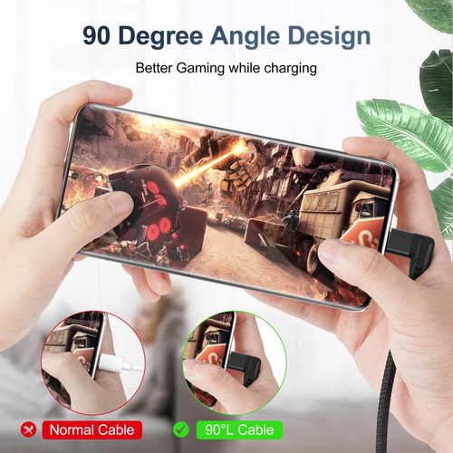 Thsucords Cable De Extension Usb C De Angulo Recto De 6.6 Pi