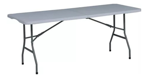 Mesa Plegable Jardín/camping Kushiro Color Blanco 180x70x74