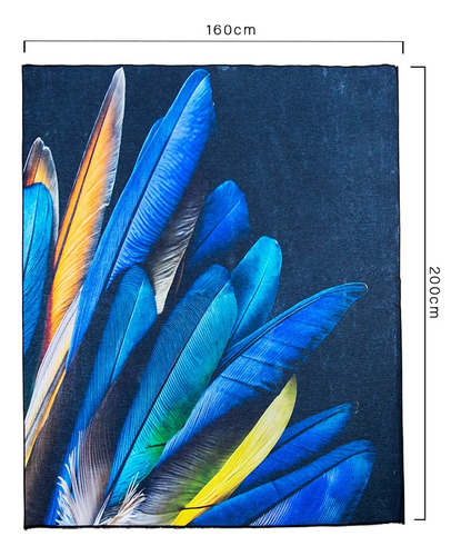 Tapete Sala Estilo Nórdico 200x160 Cm Suavidad Elegancia Ancho 100 cm Color Plumas 3D Diseño de la tela Plumas 3D Largo 200 cm
