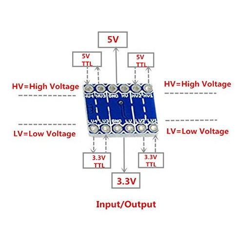 Convertidor De Nivel Lógico Keeyees Iic I2c De 4 Canales, 10