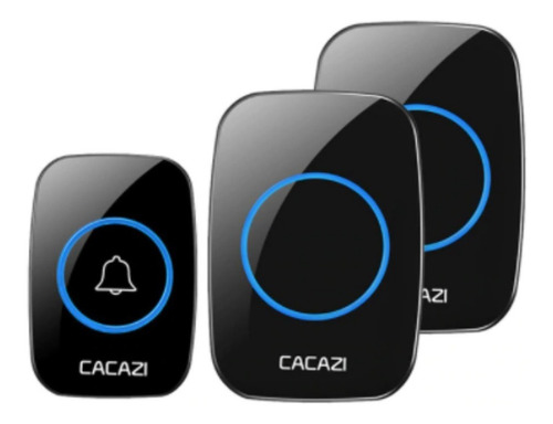 Imagem 1 de 4 de Campainha Sem Fio Cacazi 2 Receptores Alcance 300m A10