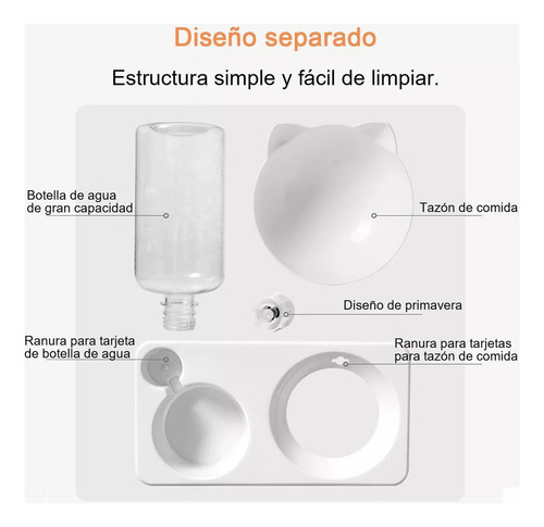 Od Recarga Automática De Agua Para Mascotas, Cuenco Doble E