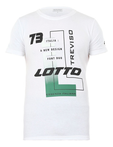 Playera De Caballero Lotto Manga Corta Estampada Rudym