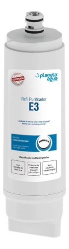 Refil Purificador De Água E3 Planeta Água Certificado Cor Branco cod.1100A