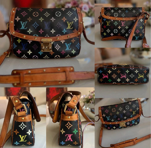 Bolsa Louis Vuitton Original Multicolors Monograma Dourado Couro Natural (Usado)