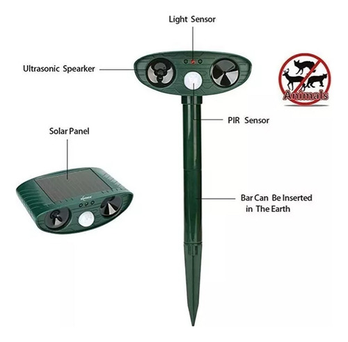 1 Repelente Solar Pet Scares Con Sensor De Movimiento