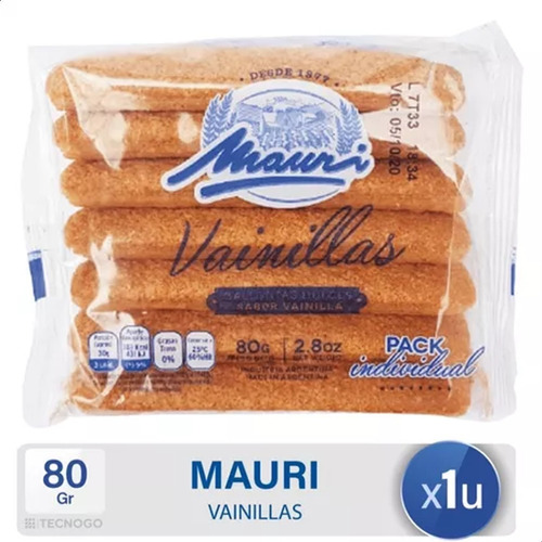 Vainillas Mauri Galletitas Dulces Blandas - Mejor Precio