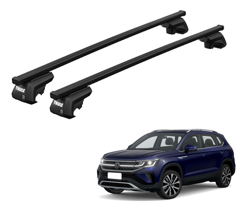 Rack Bagageiro Teto Vw Taos Suv 2021 Em Diante Evo Thule