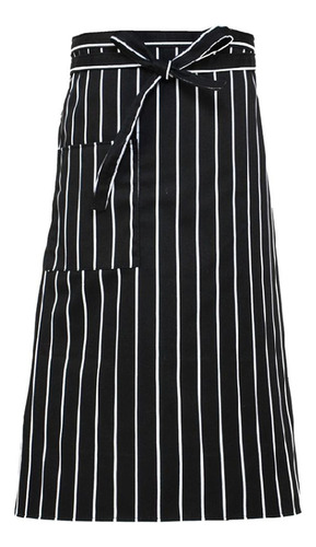 Bnb Delantal De Chef Raya Blanca Negra