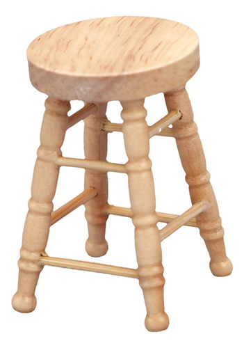 Xfw3 2 Mini Silla Para Casa De Muñecas, Taburete Marrón