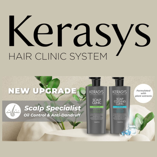 Kerasys Scalp Clinic Shampoo 600ml Anticaspa Cabello Graso