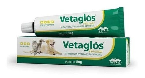 Vetaglos Pomada -anti-infecciosa E Cicatrizante - 50g Vetnil