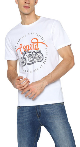 Playera Estampada Al Frente Rewind Para Hombre 