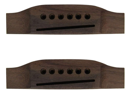 Jiayouy 2pcs Acoustic Guitar Bridge 6 String Rosewood Saddle