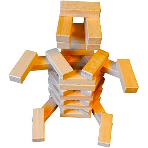 Ladrillos De Madera Magnéticos De 40 Piezas, Bloques D...