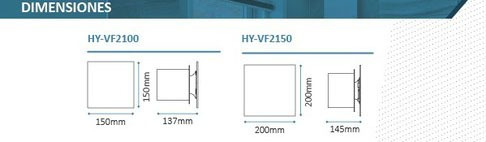 Imagen 7 de 10 de Pack X 4 Extractor De Aire Baño Cocina 100mm Hydra Vidrio