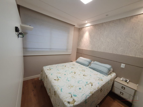 Imagem 11 de 15 de 2 Dormitórios 1 Suite Mobiliado Em Condominio Clube No Itacorubi, Sacada Com Churrasqueira E 2 Vagas - V-3961