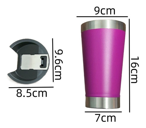 Copo Térmico 473ml Com Tampa E Abridor Para Cerveja Promocao