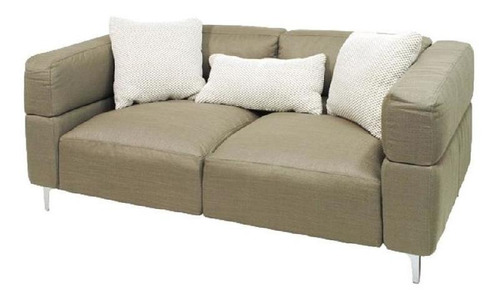 Sofa De Dos Cuerpos Entelado En Tela Gris A1044-5a