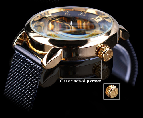 Forsining Nova Pulseira De Malha De Relógio Masculino Mecâni