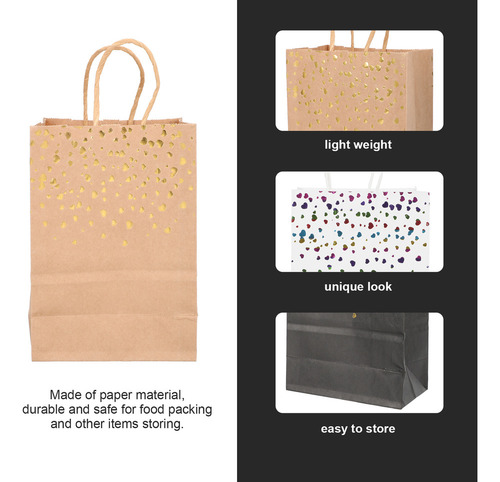 Bolsas De Papel De Regalo Estampadas En Caliente, 24 Unidade