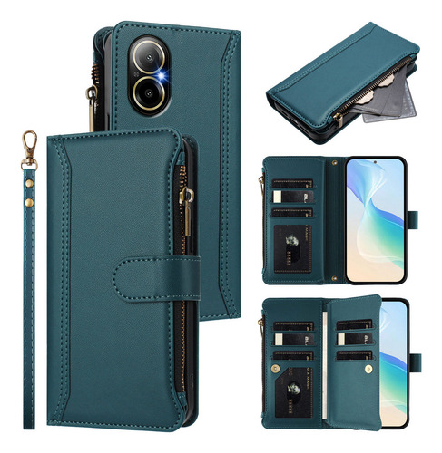 Funda De Piel Con Cierre Tipo Cartera Para Teléfono Inteligente Honor X9 X9a X9b X9c