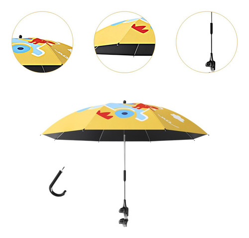 Cochecito Parasol Universal Cochecito Sun Sombreros Amarillo