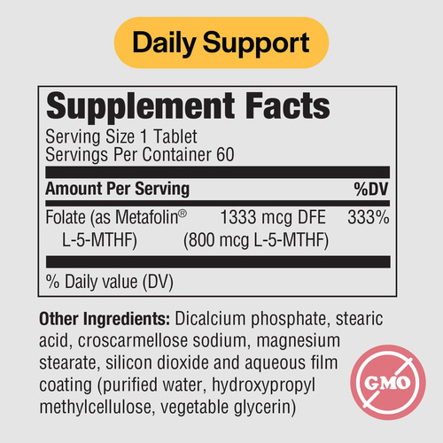 Pureformulas Metilfolato 800 Mcg Salud Cardiovascular 60 Tab