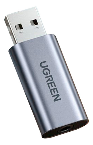 Adaptador Áudio Externo Ugreen Cm383 Usb 2.0 Para 3.5mm